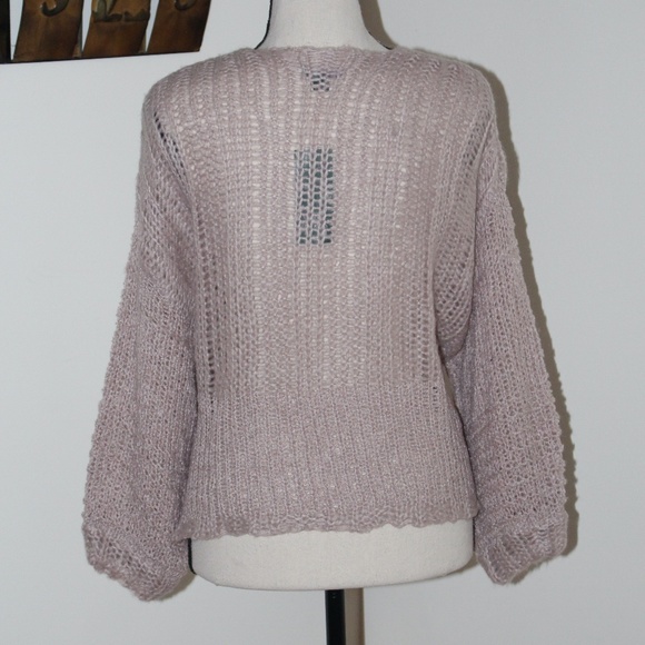 Wild Fable, dusty rose crochet cardigan sweater....... - Picture 3 of 10
